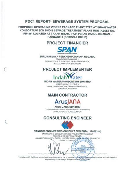 Engineering Report | PDF | Sewage Treatment | Sanitary Sewer