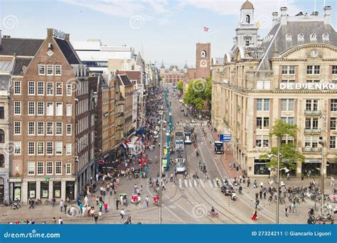 Aerial View of the Dam Square, Amsterdam Editorial Photo - Image of ...