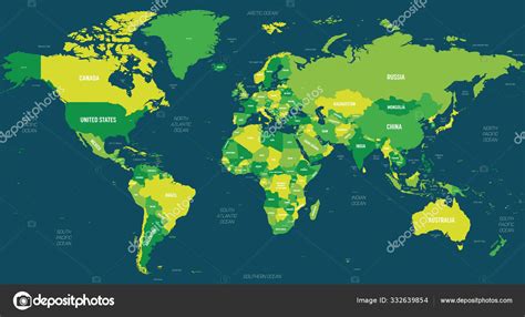 World Map with Countries Labeled 的图像结果