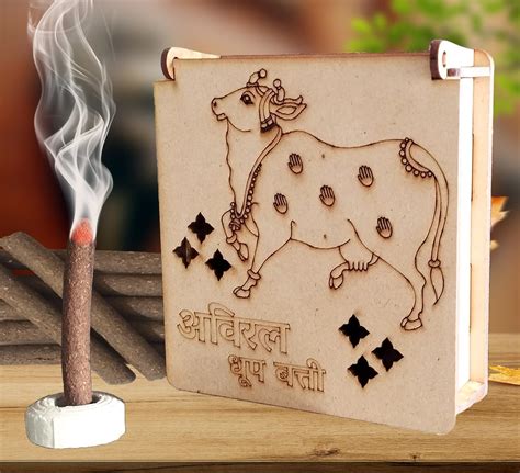 GURUKRUPA Gau Chandan Dhoop Sticks Cow Dung Sandal Dhoop batti(150 ...