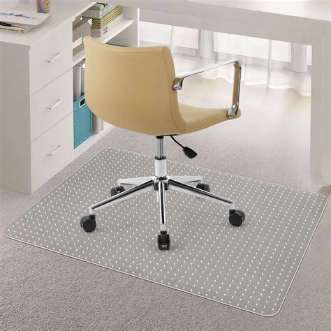 BesWin Office Chair Mat For Carpets, Clear Desk Floor Mat For Low, Flat ...