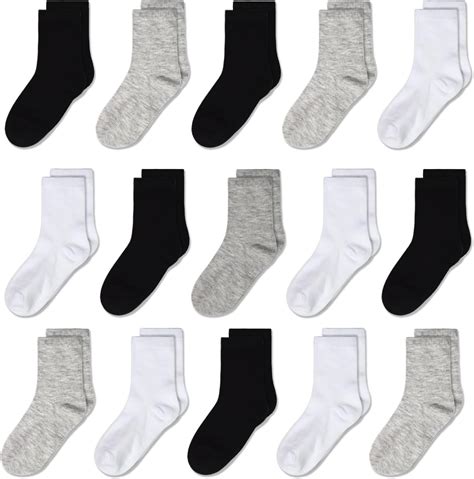 Amazon.com: GENTABY Unisex Toddlers Kids Crew Socks-15 Pairs Soft Socks ...