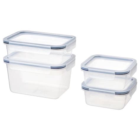IKEA 365+ food container with lid, set of 4, plastic - IKEA