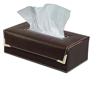 Storite Handcrafted Leather Tissue Paper Dispenser Boxes Napkin Holder ...