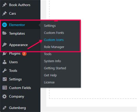 Image result for Adding Custom Icons Elementor