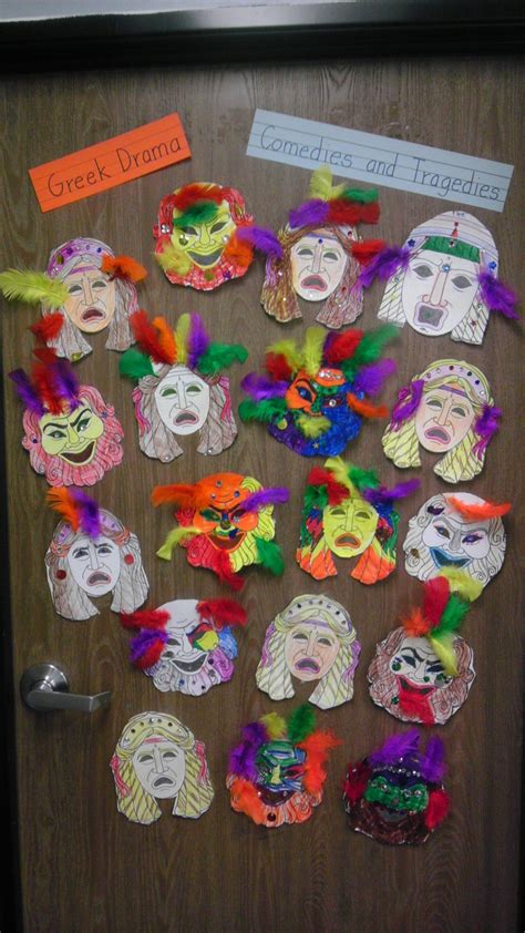 Greek Theater Masks | Ancient greek theatre, Ancient greece art ...