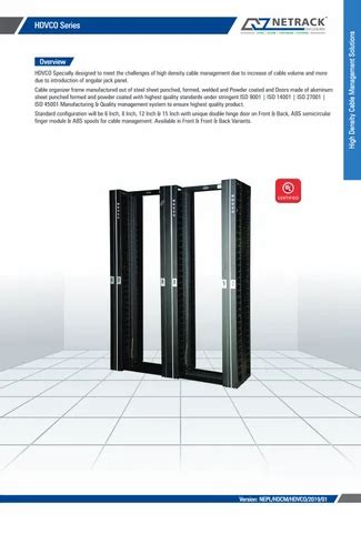 CABLE LAYING SOLUTION & HIGH DENSITY VERTICAL CABLE MANAGER Wholesale ...