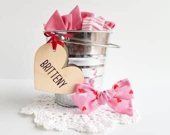 Beaded Wooden Name Tag, Heart Shaped Name Tag, Valentine Name Tag ...