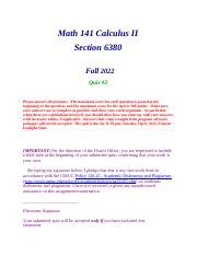 MyMathLab Calc 2 Quiz 2 的图像结果