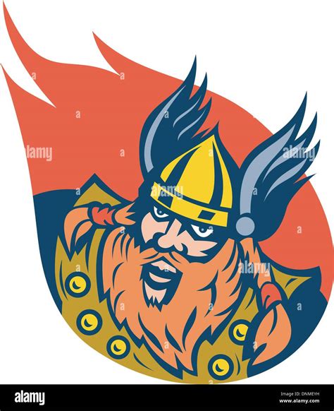 illustration of a viking warrior or norse god Stock Vector Image & Art ...