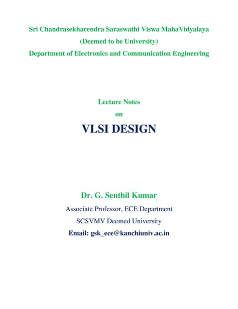 VLSI Design GSK - fdgsdfgfdfnvf bfhgjghkjhkhk - Sri Chandrasekharendra ...