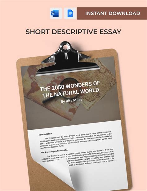 Descriptive Essay Format 的图像结果
