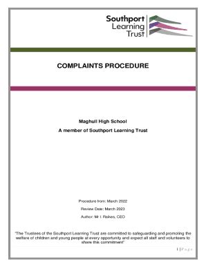 Fillable Online Maghull High School Joining The Southport Learning ...