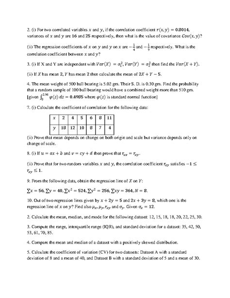 MCA 2023: Statistical Analysis and Regression Techniques Notes - Studocu