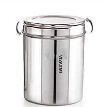 Buy VISAXMI Stainless Steel Grocery Containers | Steel Containers for ...