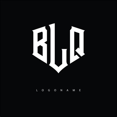 Blq gothic shield logo bold monogram emblem for premium branding ...