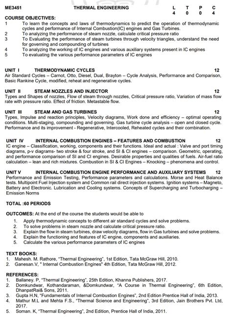 Thermal Engineering - ME3451 4th semester Mechanical Dept | 2021 ...