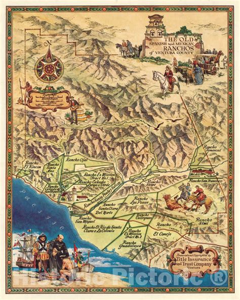 Historic Map : The Old Spanish and Mexican Ranchos of Ventura County ...