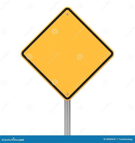 Road Sign in Diamond Shape. Stock Illustration - Illustration of ...