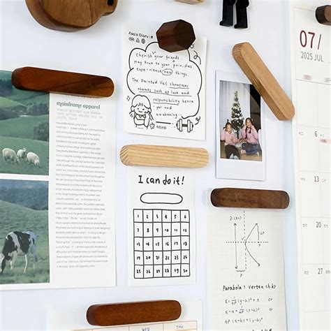 Hexagon Wood Magnetic Stickers For Fridge, Office Magnets, Message ...