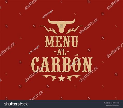 Menu Al Carbon Grill Menu Spanish Stock Vector (Royalty Free ...