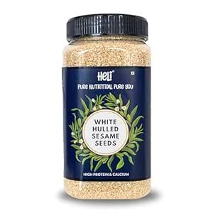 Heli White Hulled Sesame Seeds, White Til for Eating, Tal Indian Spice ...