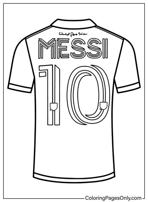 Messi Coloring Pages Shirt