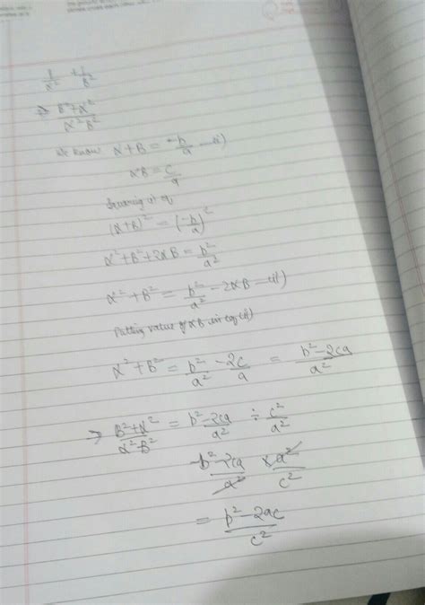 What is the formula for one upon alpha square plus one upon beta square ...