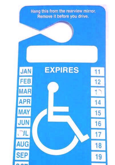 Handicap Parking Permits by Color