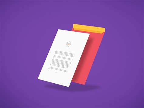 Letterhead Above Envelope Mockup - graphberry.com