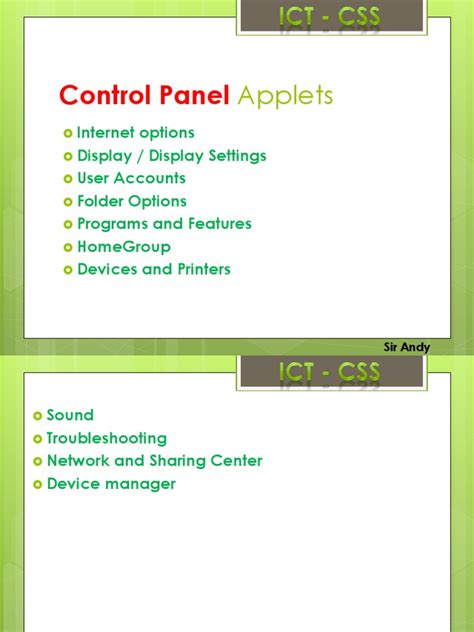 Image result for Control Panel Applet