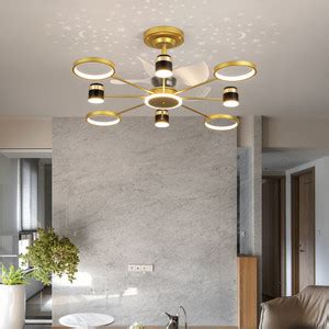 HANS LIGHTINGS Desighner Fan With Light, Abs 5 Blades, 6 Speed Fan with ...