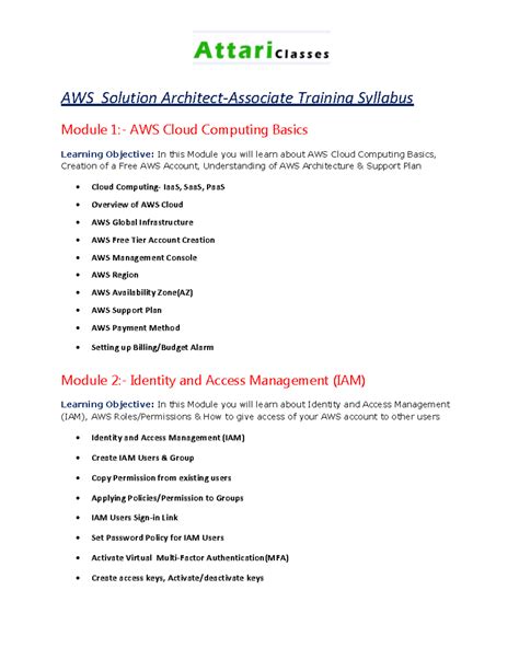 AWS-Training-Curriculum - AWS Solution Architect-Associate Training ...