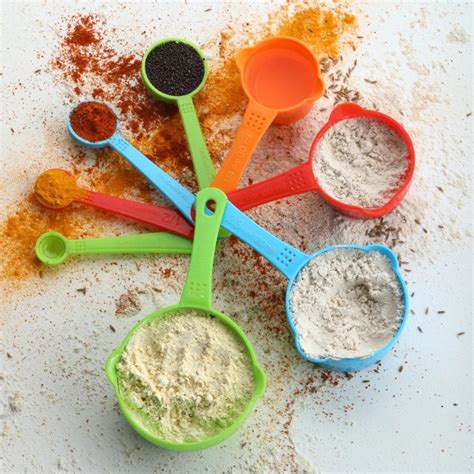 Ferio Measuring Spoons, 8 Piece Plastic Measuring Cup and Spoon Set ...