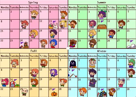 Stardew Valley Calender - Google Calendar Tips