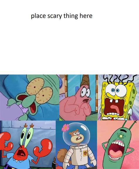 SpongeBob and friends scared of what by snivy0711 on DeviantArt