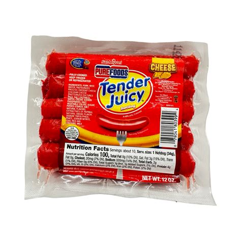 San Miguel Purefoods - Tender Juicy Hotdog with Cheese - Regular - 10 ...