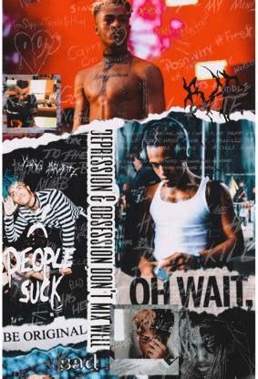 REDCLOUD MOST FAVOURITE xxxtentacion COLLAGE wall poster Paper Print ...