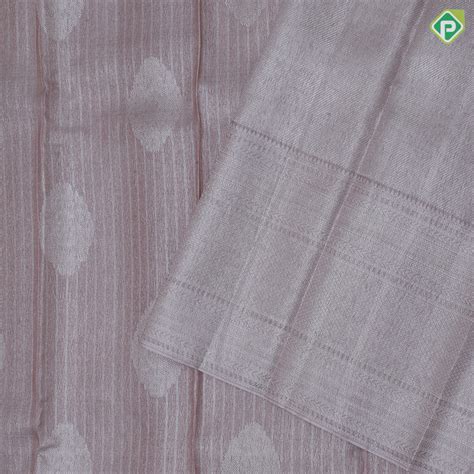 peach silver stripes and butta design self silver zari multi design bo ...