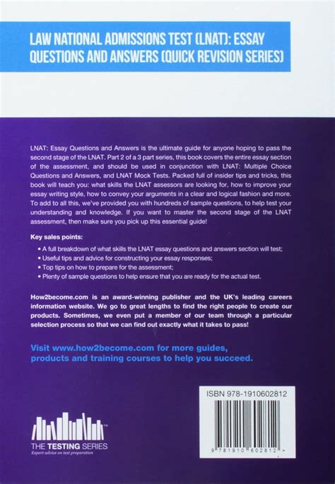 Buy Law National Admissions Test (LNAT): Essay Questions and Answers ...
