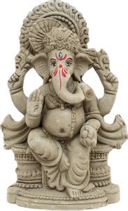 KSI Eco-Friendly 7.5 Inch Pagdi Ganesh Idol | Water Soluble | Unpainted ...