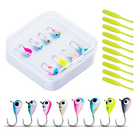 Buy Goture Ice Fishing Jig Set Ice Fishing Lures for Panfish Crappie ...