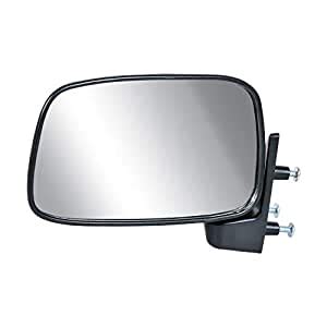 UNO MINDA RV-13004L Shatterproof Glass Rear View Mirror (Black)- Left ...