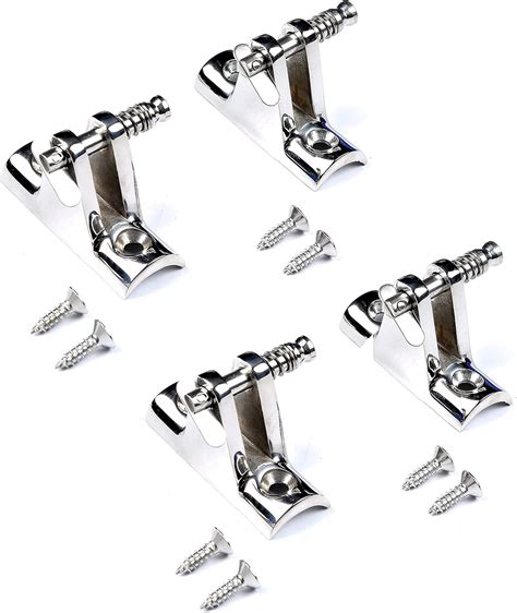 Buy Mxeol Bimini Top Deck Hinges Fitting Concave Base W/QR Boat Pins ...