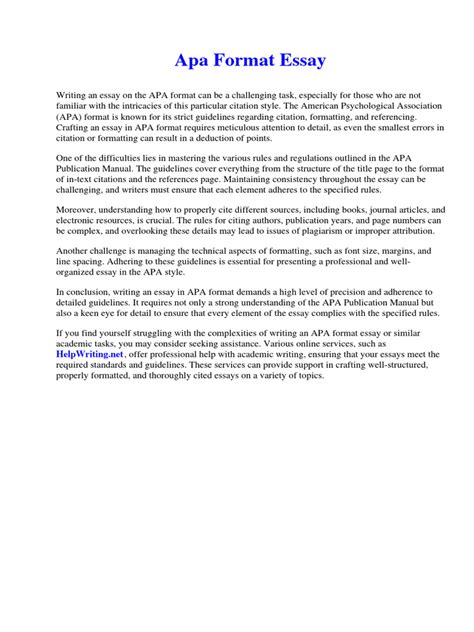 APA Format Essay Example 的图像结果