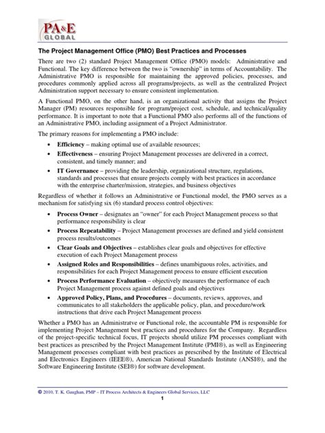 Image result for Examples of a PMO Process Guide