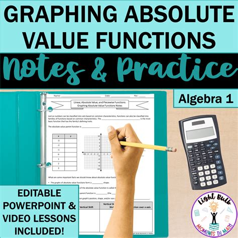 Graphing Absolute Value Worksheets Absolute Value Notes And Worksheets