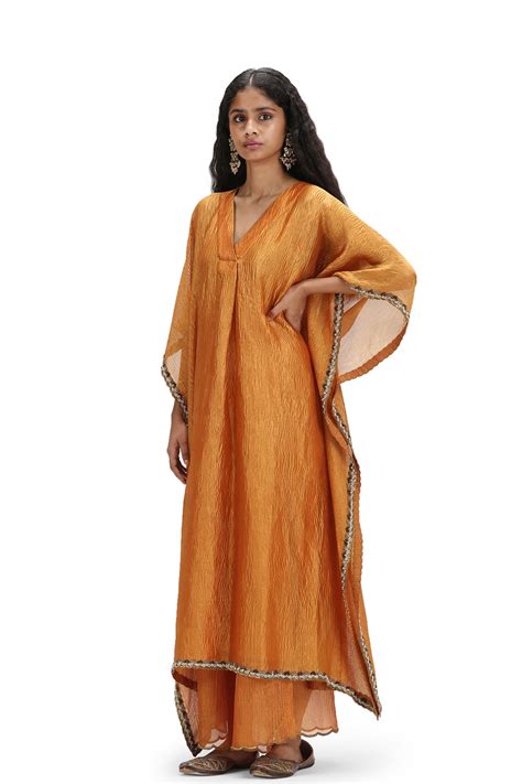 Mimamsaa - Visista Rust Kaftan Set - Elahe