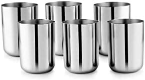 Buy Koko Stainless Steel Glass, Set Of 6 Pieces, Laser Print Serving ...