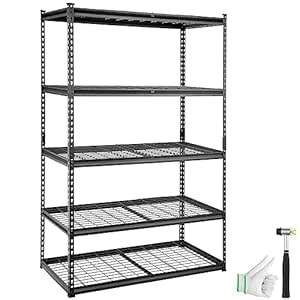 VEVOR Storage Shelving Unit, 5-Tier Adjustable, 2000 lbs Capacity ...
